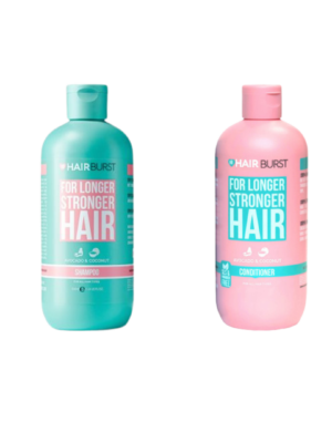 Hairburst For Longer Stronger Hair Plaukų Augimą Skatinantis Stiprinamasis Šampūnas 350ml ir Kondicionierius 350ml