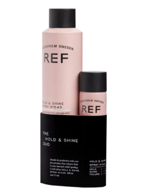 REF Duo - Plaukų lakas Hold & Shine (300 ml +75 ml)