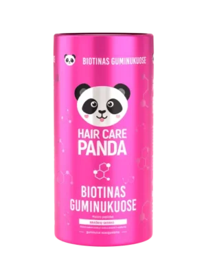 Hair care Panda, Biotinas guminukuose, 60 guminukų