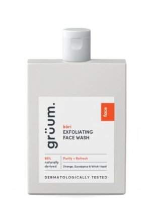 GRUUM, KORI EXFOLIATING FACE WASH, šveičiamasis veido prausiklis, 120 ml