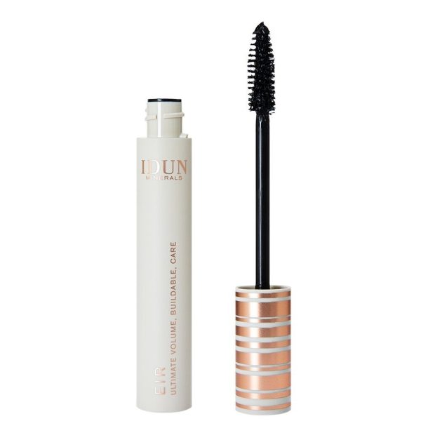 IDUN Minerals blakstienų tušas Eir Nr. 5013, juodas, apimtį suteikiantis, 13,5 ml