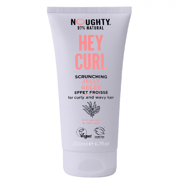 Noughty Hey Curl vidutinio stiprumo želė garbanotiems ir banguotiems plaukams su jūros rudadumblių ekstraktais, 200 ml.