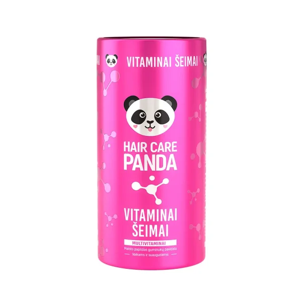 HAIR CARE PANDA maisto papildas VITAMINAI ŠEIMAI, 300g, 50 guminukų