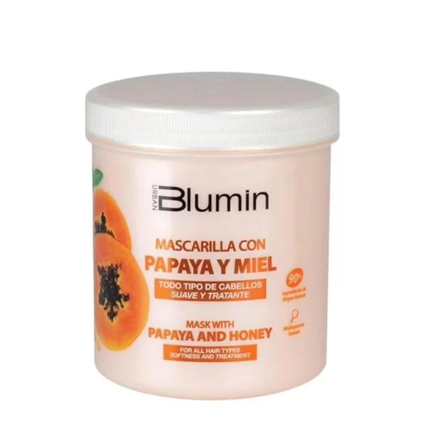 Drėkinanti ir maitinanti plaukų kaukė su papaja ir medumi Urban Blumin, TAHE, 700ml